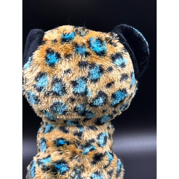 Ty Beanie Boo Cobalt Leopard Plush Stuffed Animal 6" Blue & Tan Spotted Toy - Picture 12 of 14